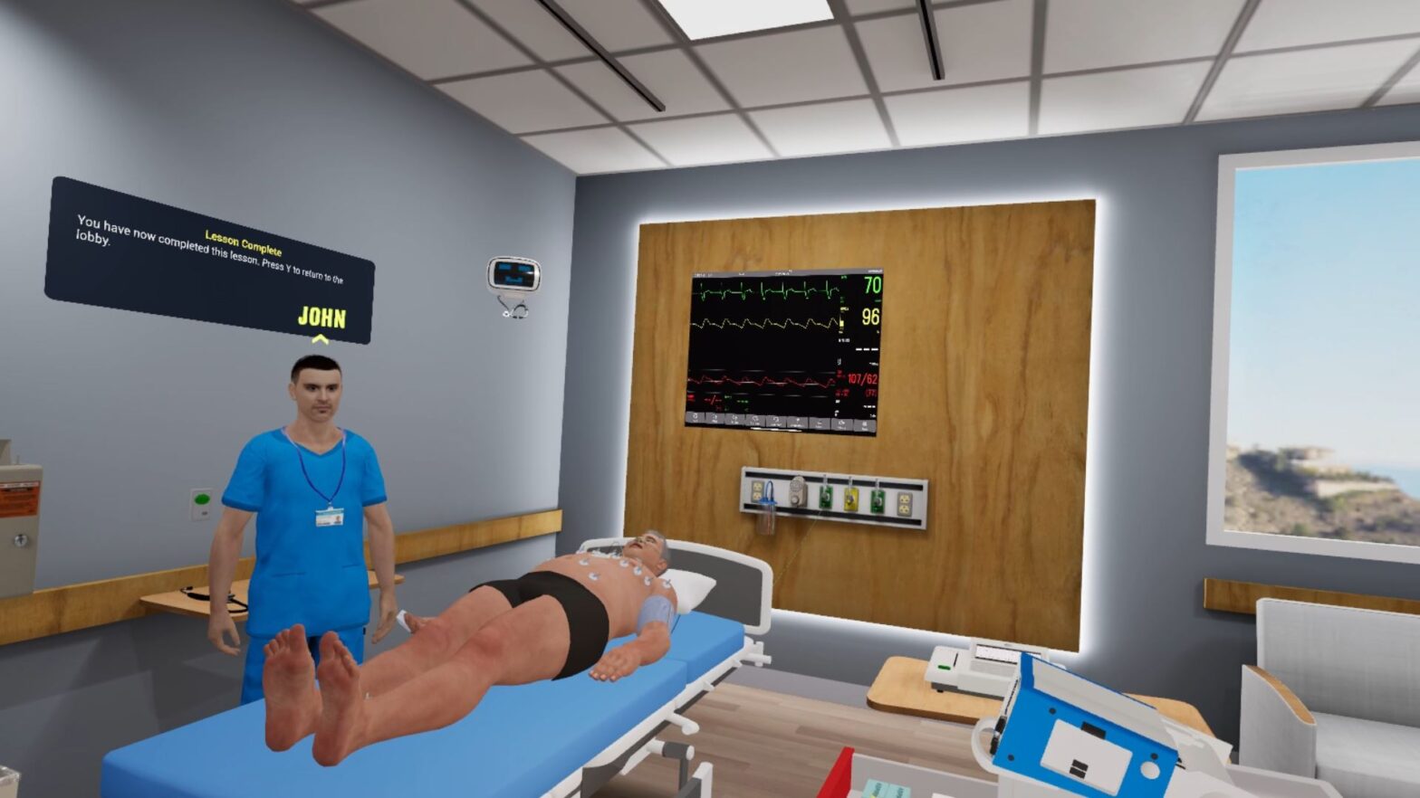 VR simulation training