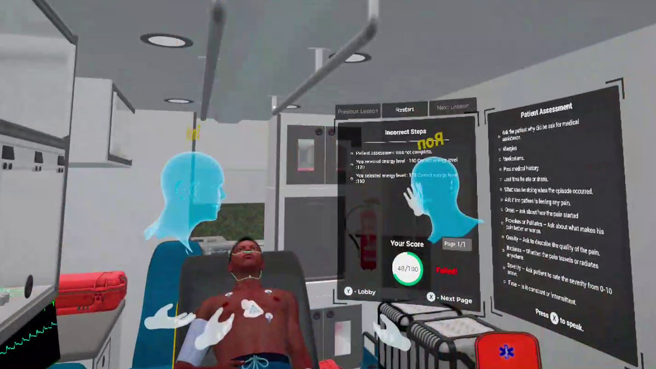 VR training nursing skills