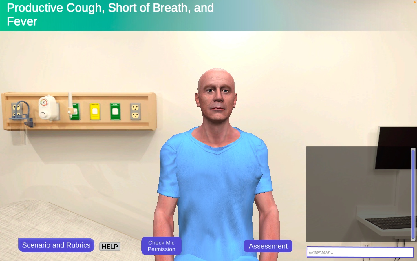 Productive Cough, Shortness of Breath, and Fever | MedVR Education